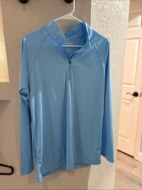 Light Blue Quarter-Zip Performance Pullover